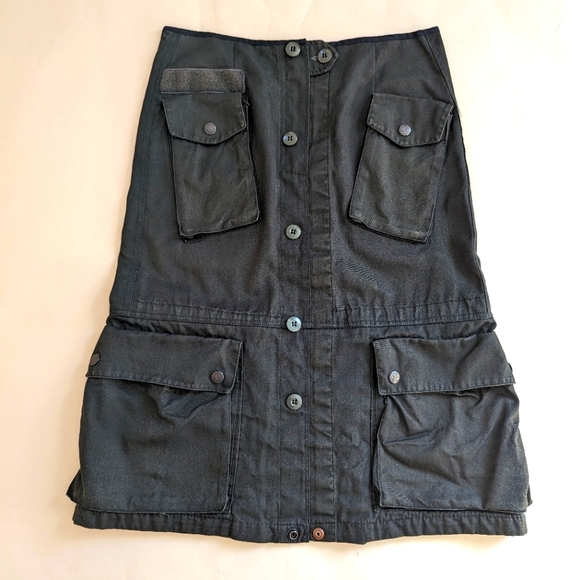 Mayer Peace Collection Utility Pencil Skirt Dark Green Grey Size S - Picture 1 of 10